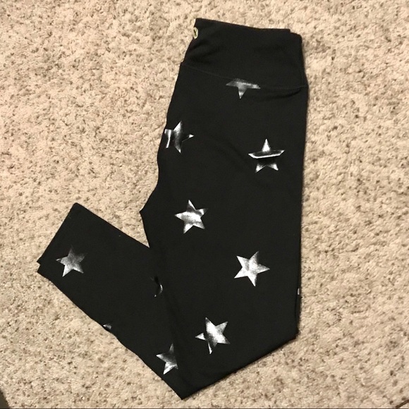 ❌SOLD‼️ 🆕Black XERSION Gloss Star Leggings, small - Picture 4 of 6